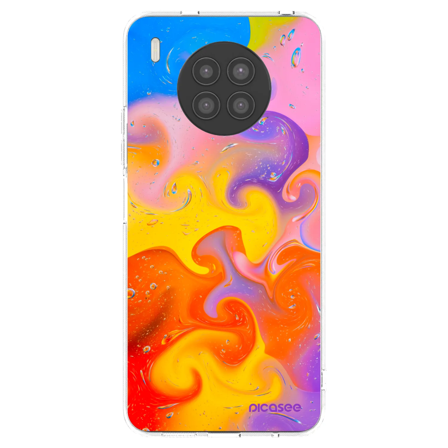 Picasee átlátszó szilikon tok az alábbi mobiltelefonokra Huawei Nova 8i - Bubbles