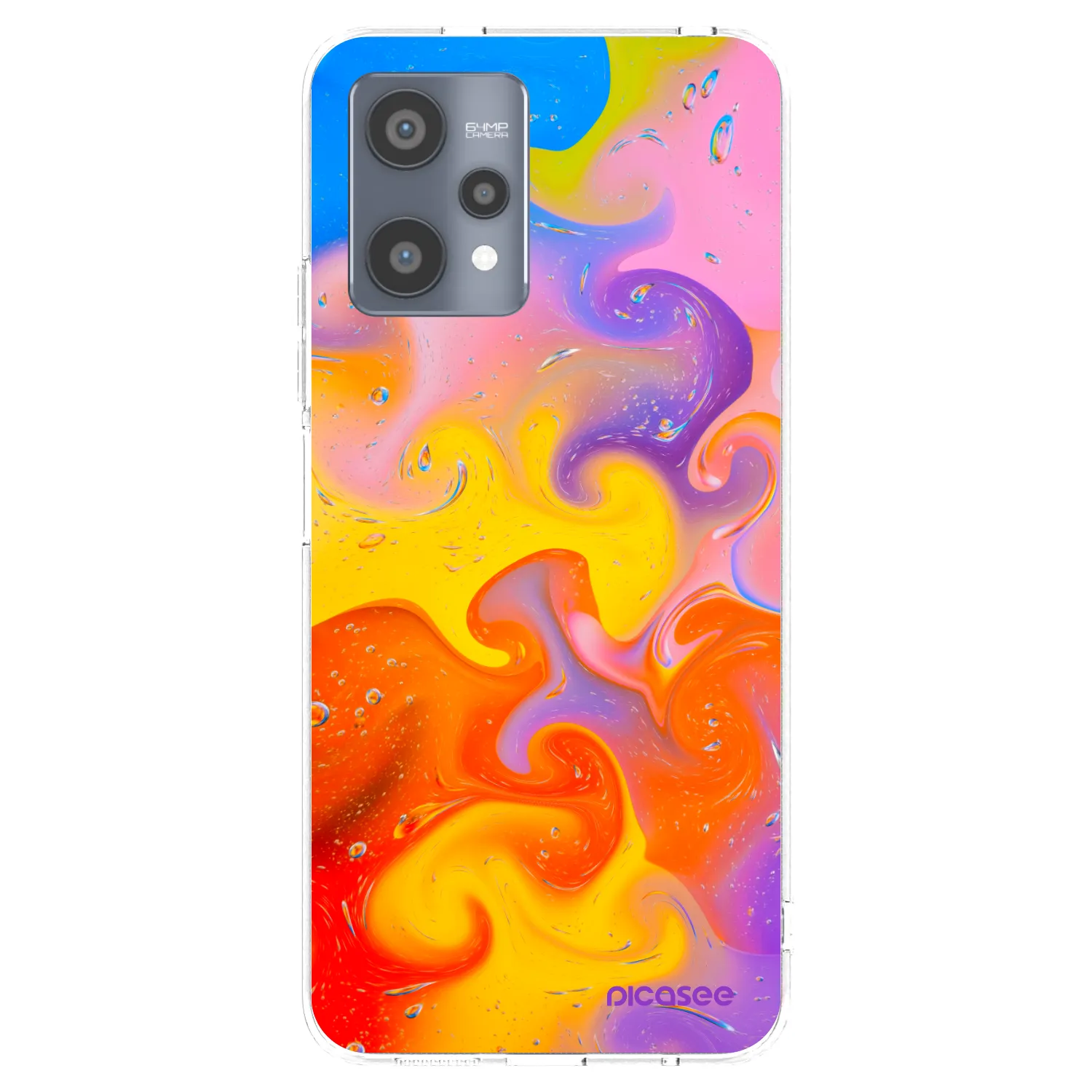 Picasee átlátszó szilikon tok az alábbi mobiltelefonokra Realme 9 Pro 5G - Bubbles