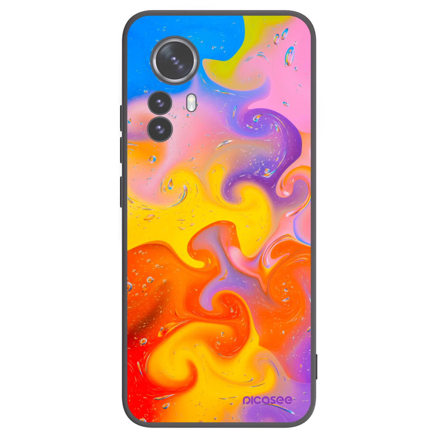 Picasee fekete szilikon tok az alábbi mobiltelefonokra Xiaomi 12 Pro - Bubbles