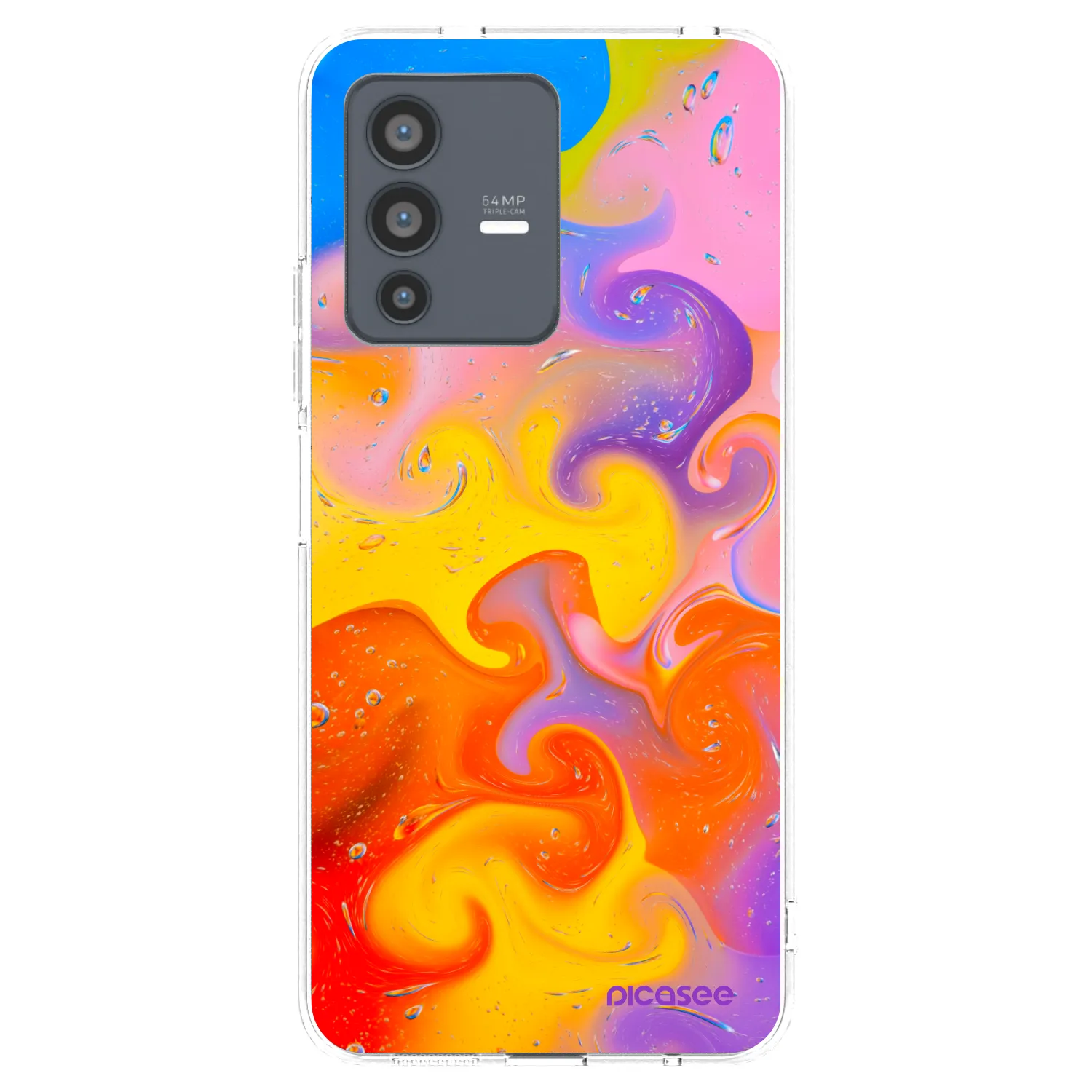 Picasee átlátszó szilikon tok az alábbi mobiltelefonokra Vivo V23 5G - Bubbles