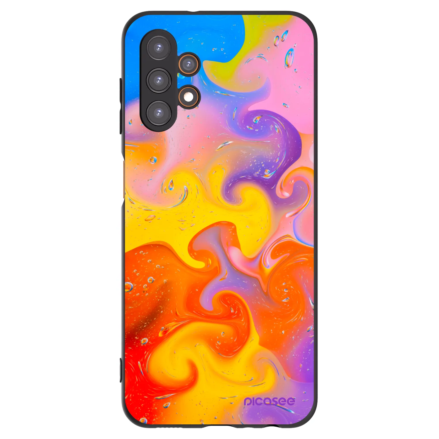 Picasee fekete szilikon tok az alábbi mobiltelefonokra Samsung Galaxy A13 4G A135 - Bubbles