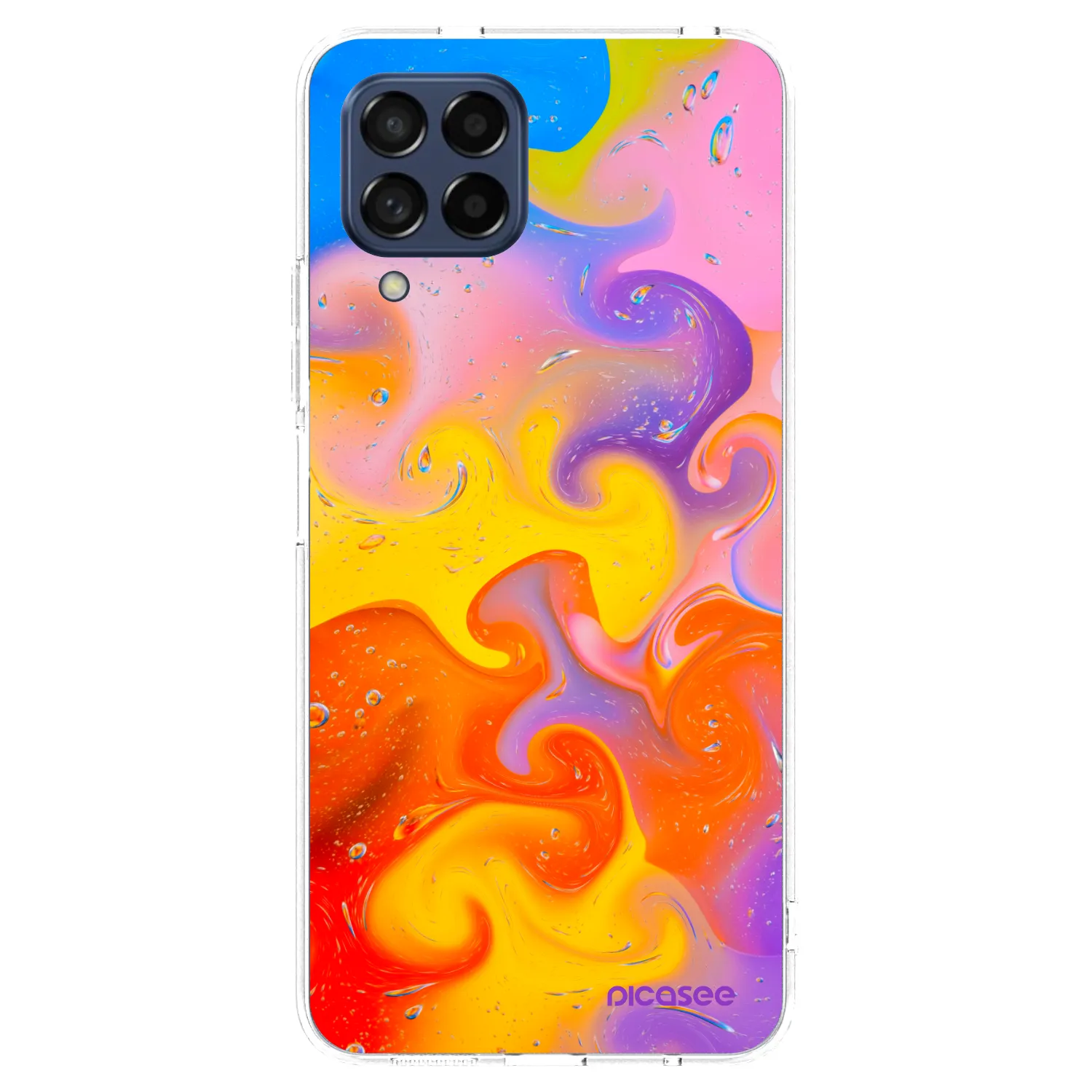 Picasee átlátszó szilikon tok az alábbi mobiltelefonokra Samsung Galaxy M53 5G - Bubbles