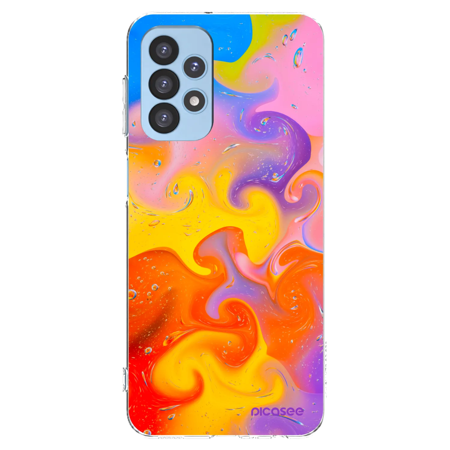 Picasee átlátszó szilikon tok az alábbi mobiltelefonokra Samsung Galaxy A23 A235F 4G - Bubbles