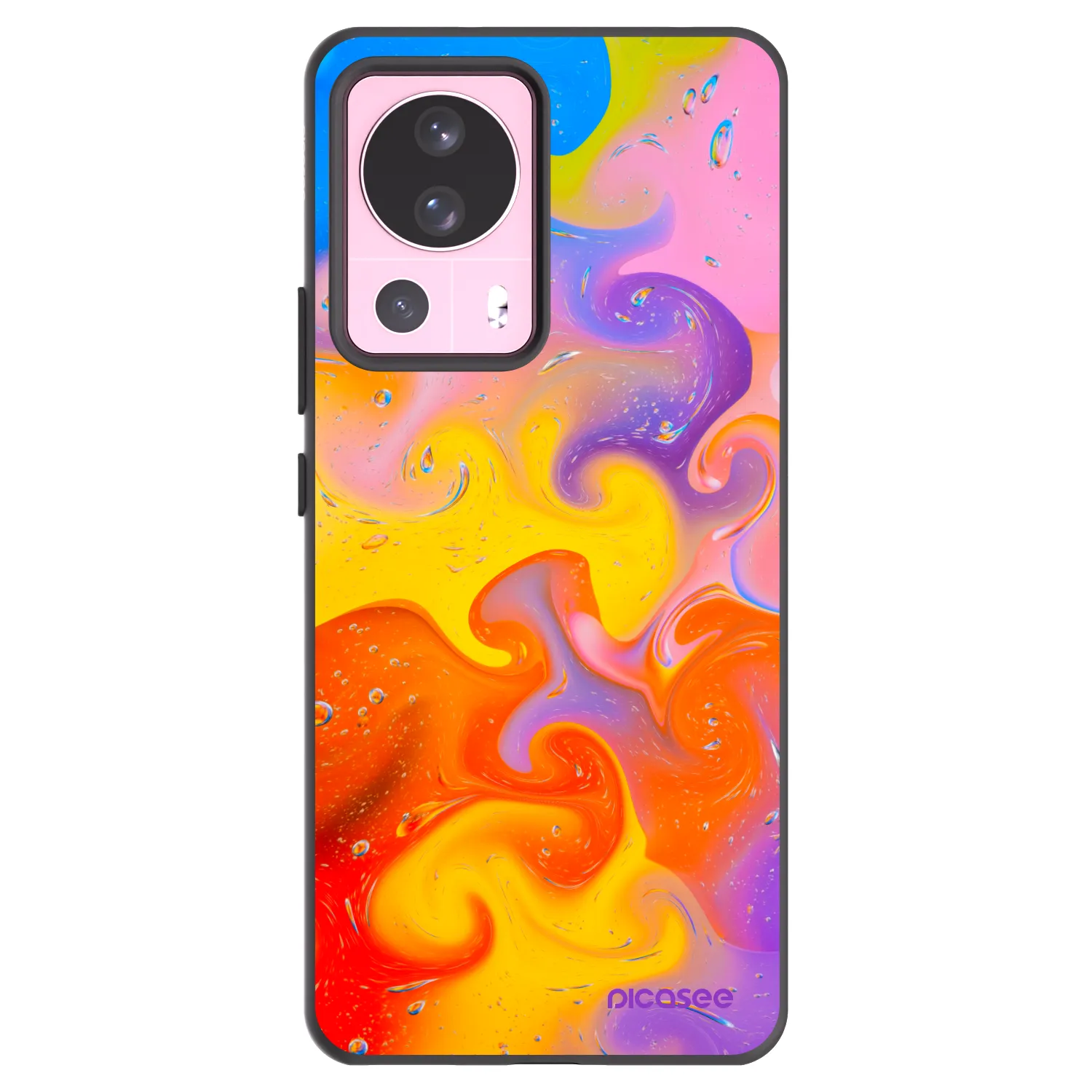 Picasee fekete szilikon tok az alábbi mobiltelefonokra Xiaomi 13 Lite - Bubbles
