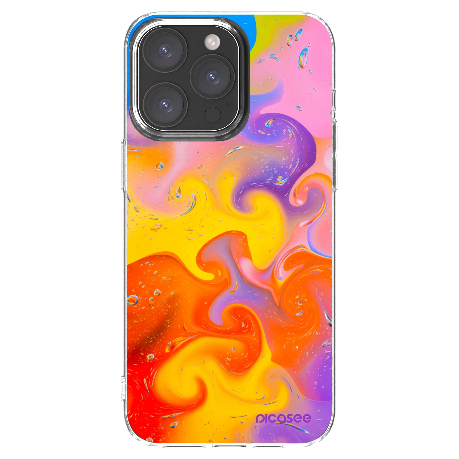 Picasee átlátszó szilikon tok az alábbi mobiltelefonokra Apple iPhone 15 Pro Max - Bubbles