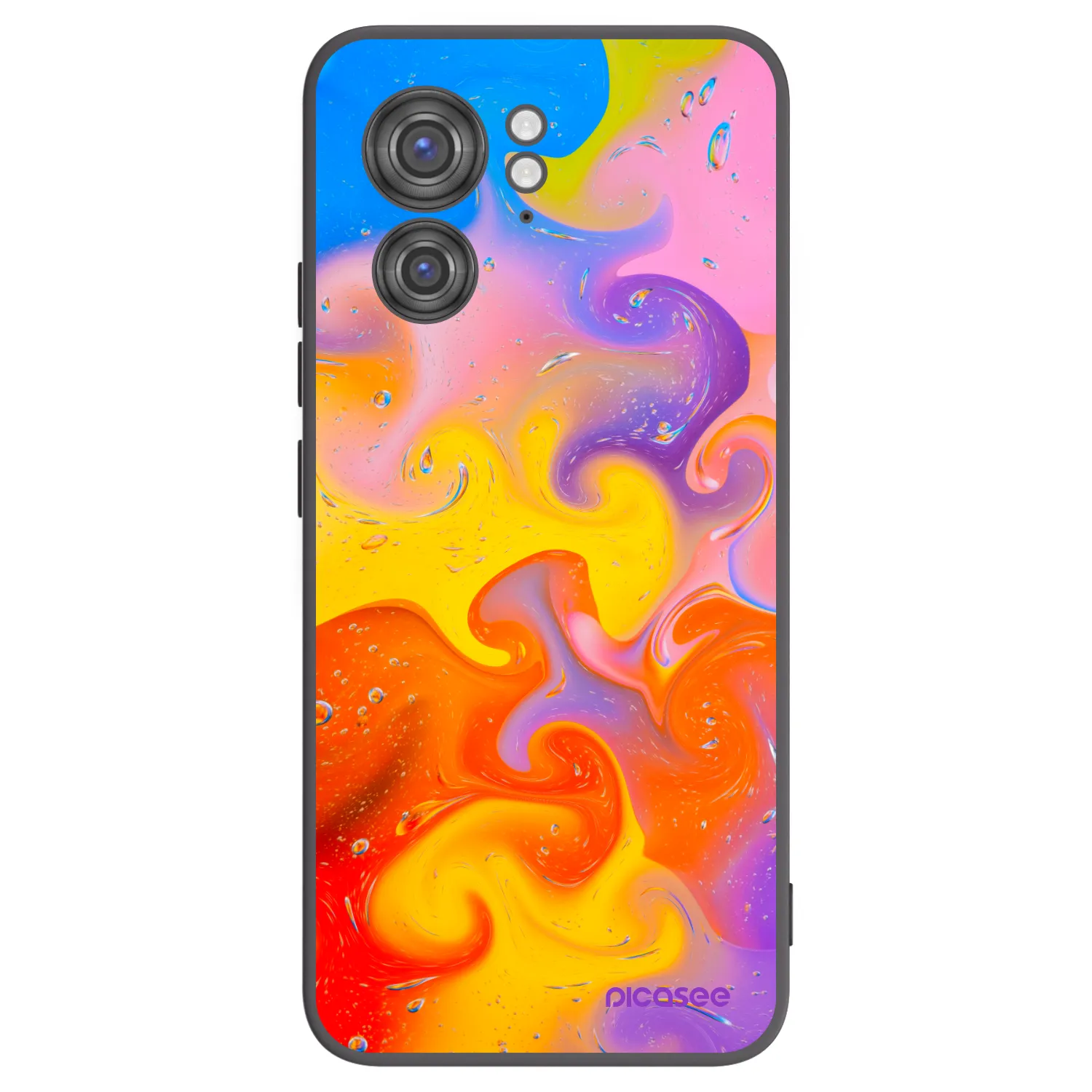 Picasee fekete szilikon tok az alábbi mobiltelefonokra Motorola Edge 40 - Bubbles