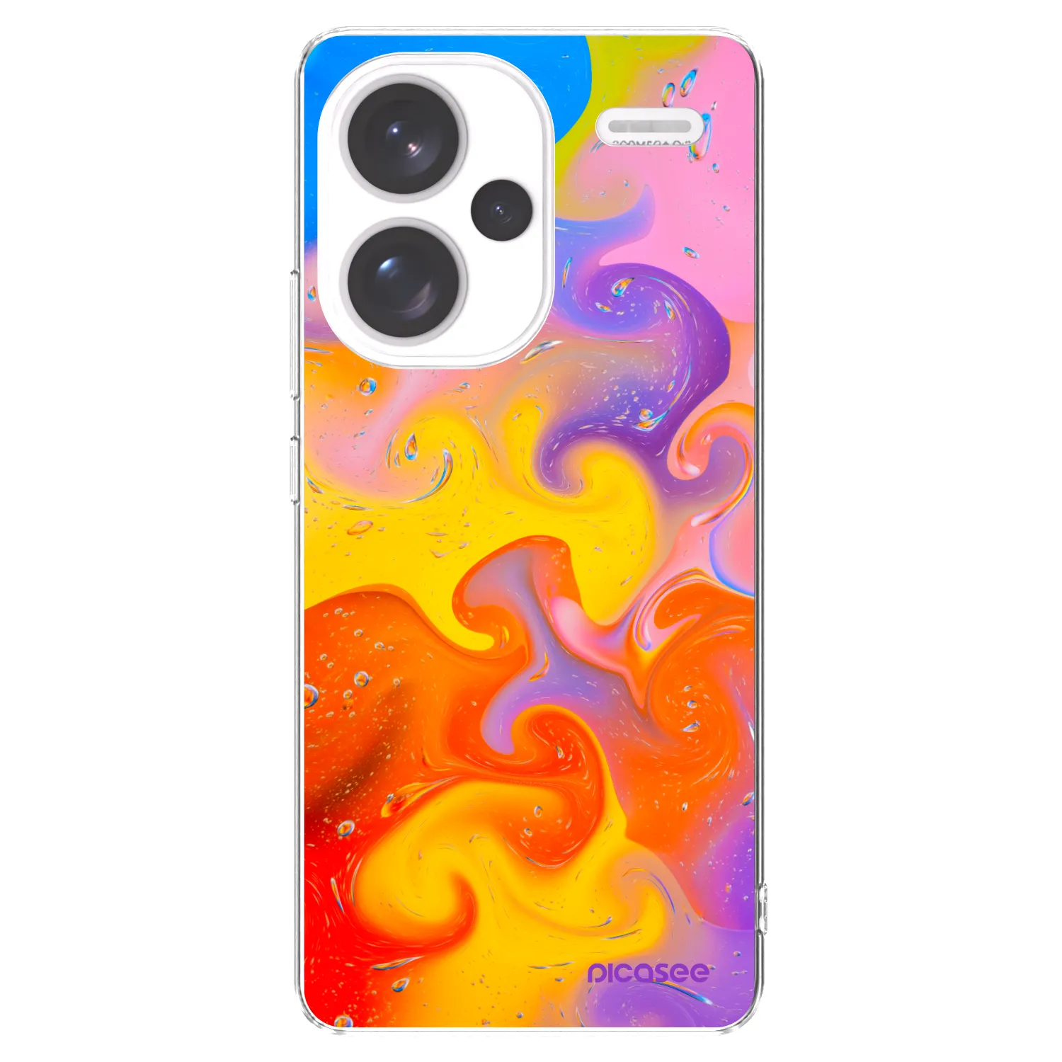 Picasee átlátszó szilikon tok az alábbi mobiltelefonokra Xiaomi Redmi Note 13 Pro+ 5G - Bubbles