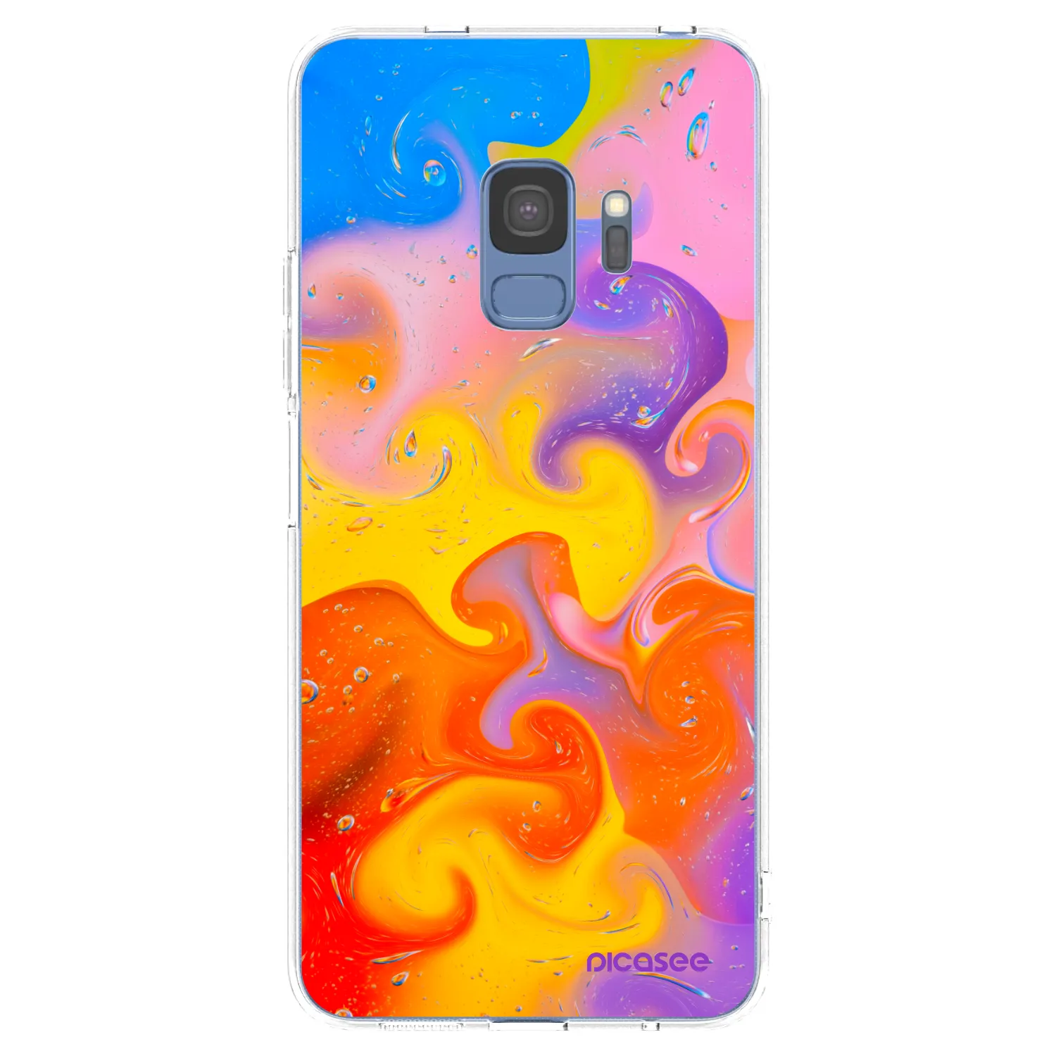 Picasee átlátszó szilikon tok az alábbi mobiltelefonokra Samsung Galaxy S9 G960F - Bubbles