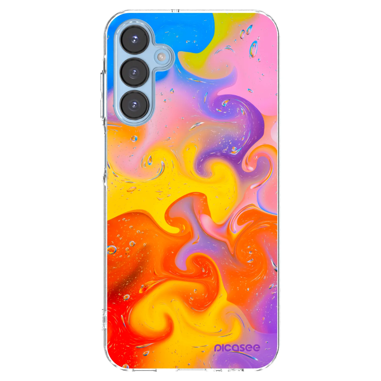 Picasee átlátszó szilikon tok az alábbi mobiltelefonokra Samsung Galaxy A15 A156B 5G - Bubbles