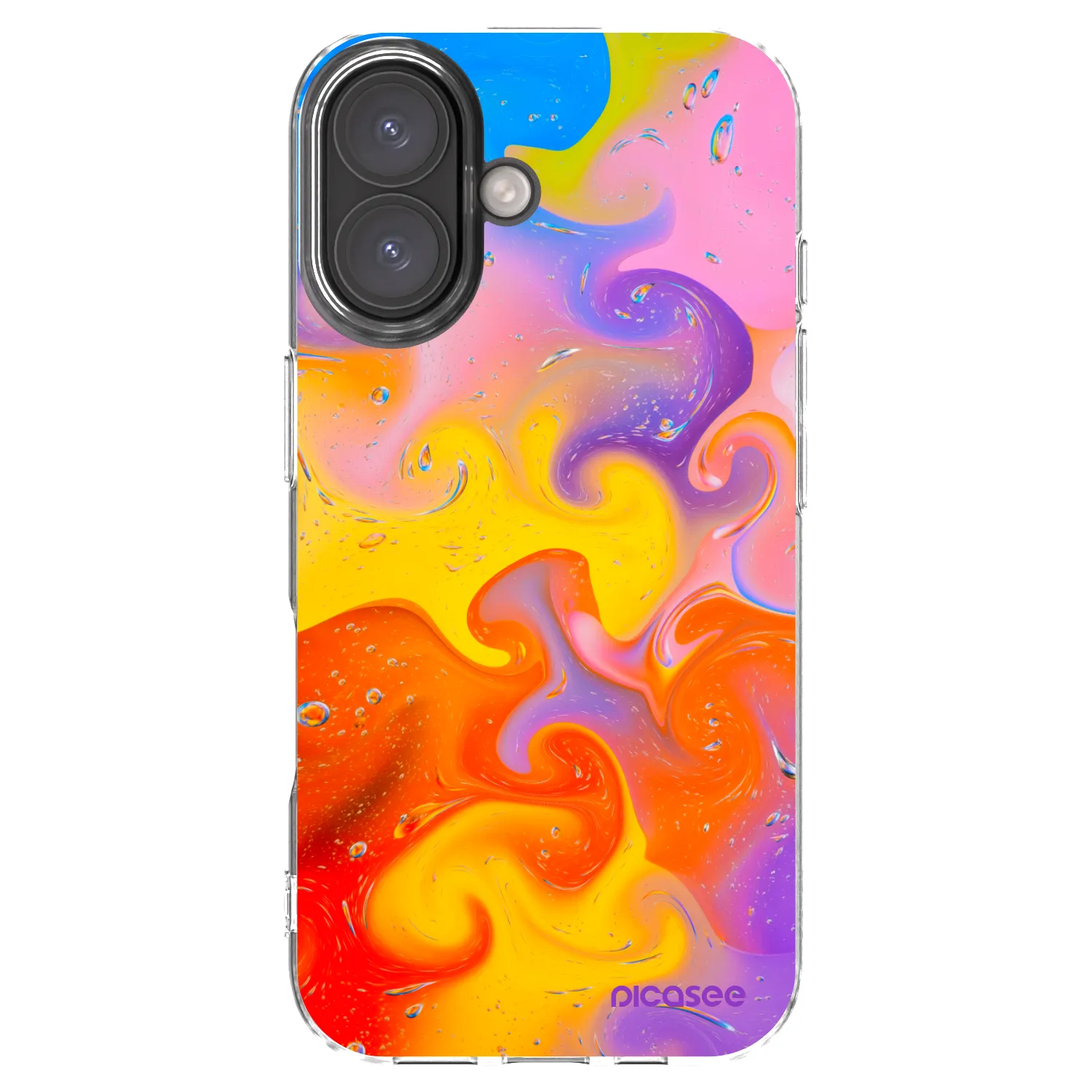 Picasee átlátszó szilikon tok az alábbi mobiltelefonokra Apple iPhone 16 - Bubbles
