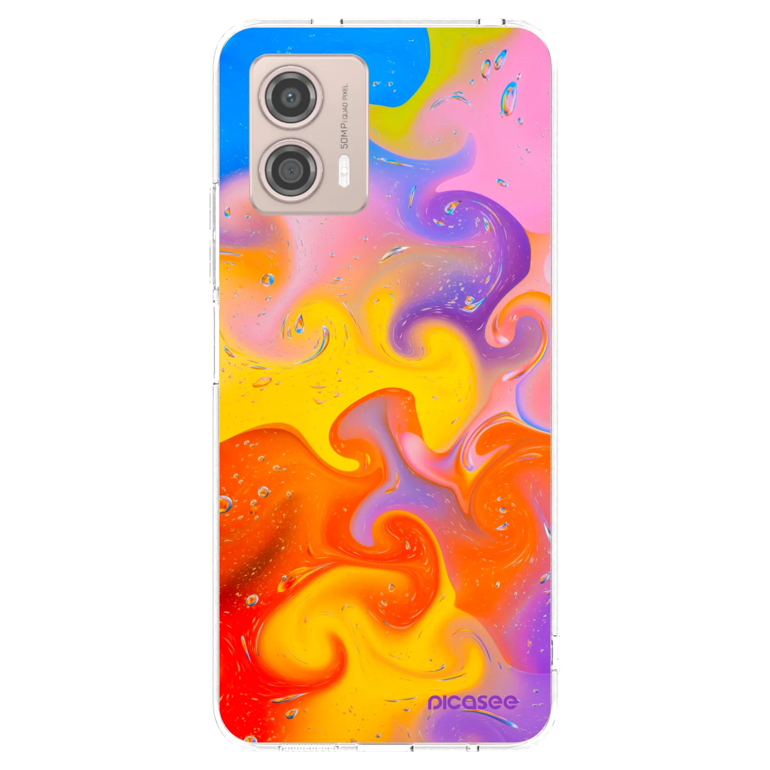 Picasee átlátszó szilikon tok az alábbi mobiltelefonokra Motorola Moto G53 5G - Bubbles