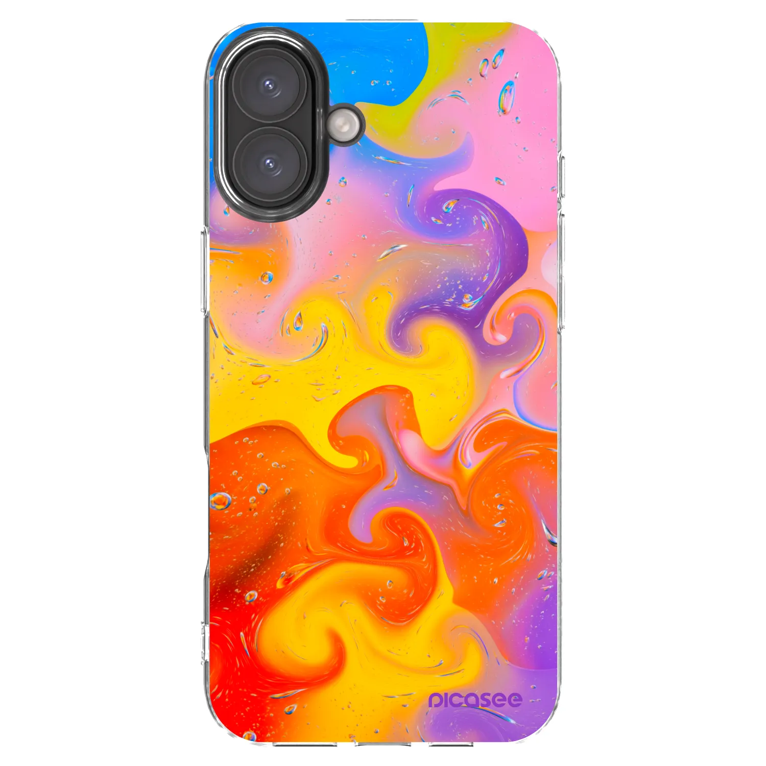 Picasee átlátszó szilikon tok az alábbi mobiltelefonokra Apple iPhone 16 Plus - Bubbles