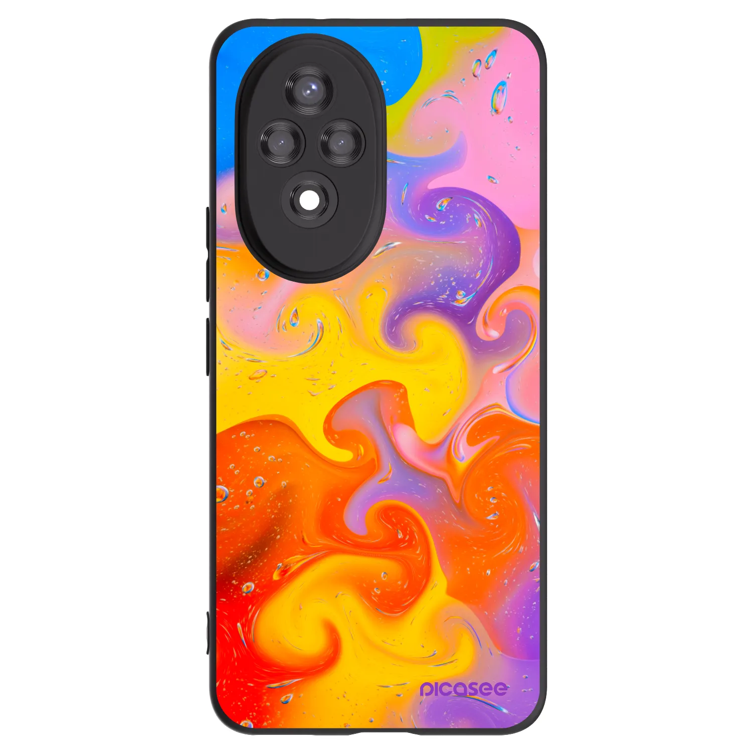 Picasee fekete szilikon tok az alábbi mobiltelefonokra Honor 200 5G - Bubbles