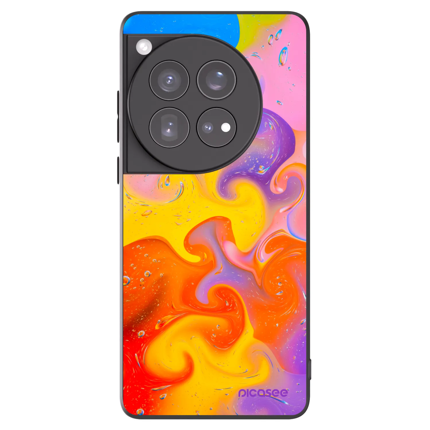 Picasee fekete szilikon tok az alábbi mobiltelefonokra OnePlus 12 5G - Bubbles