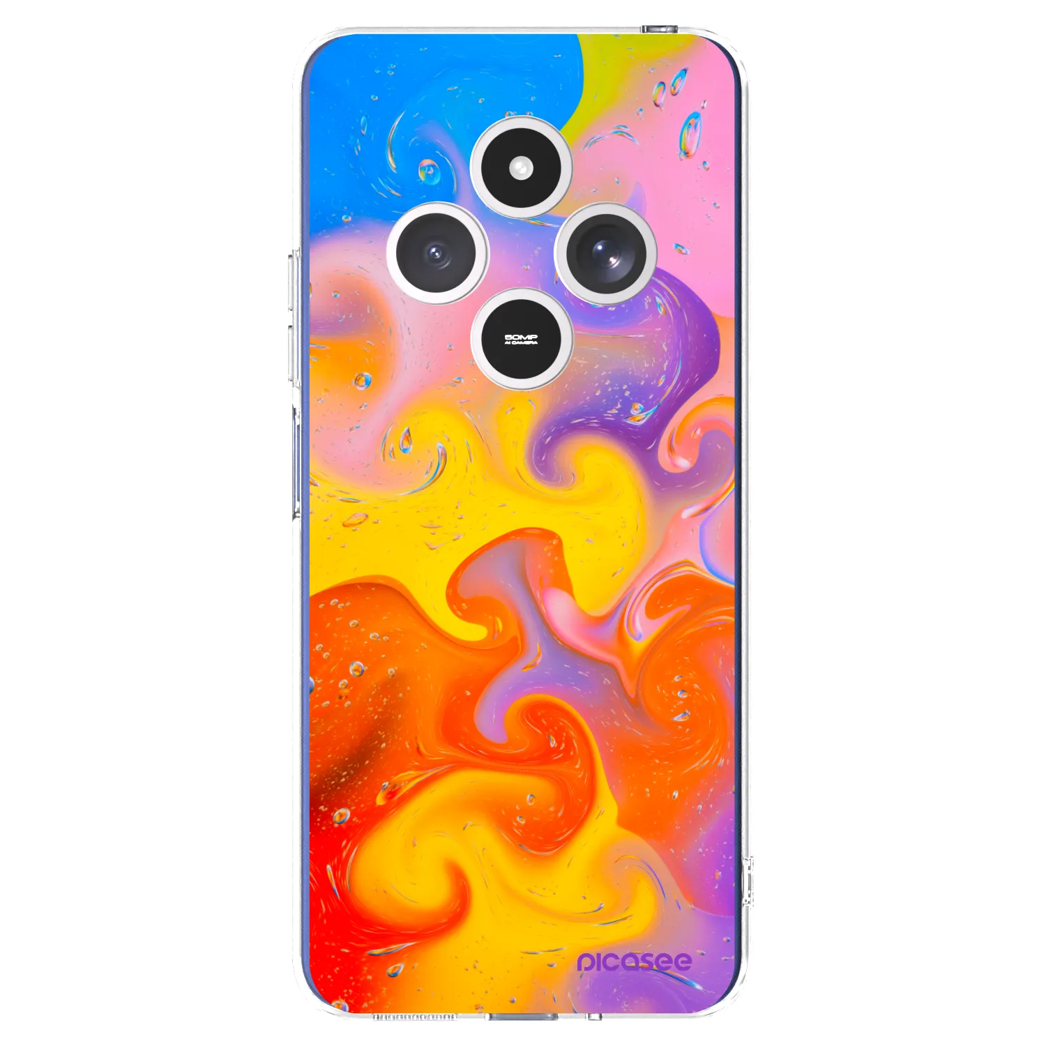 Picasee átlátszó szilikon tok az alábbi mobiltelefonokra Xiaomi Redmi 14C - Bubbles