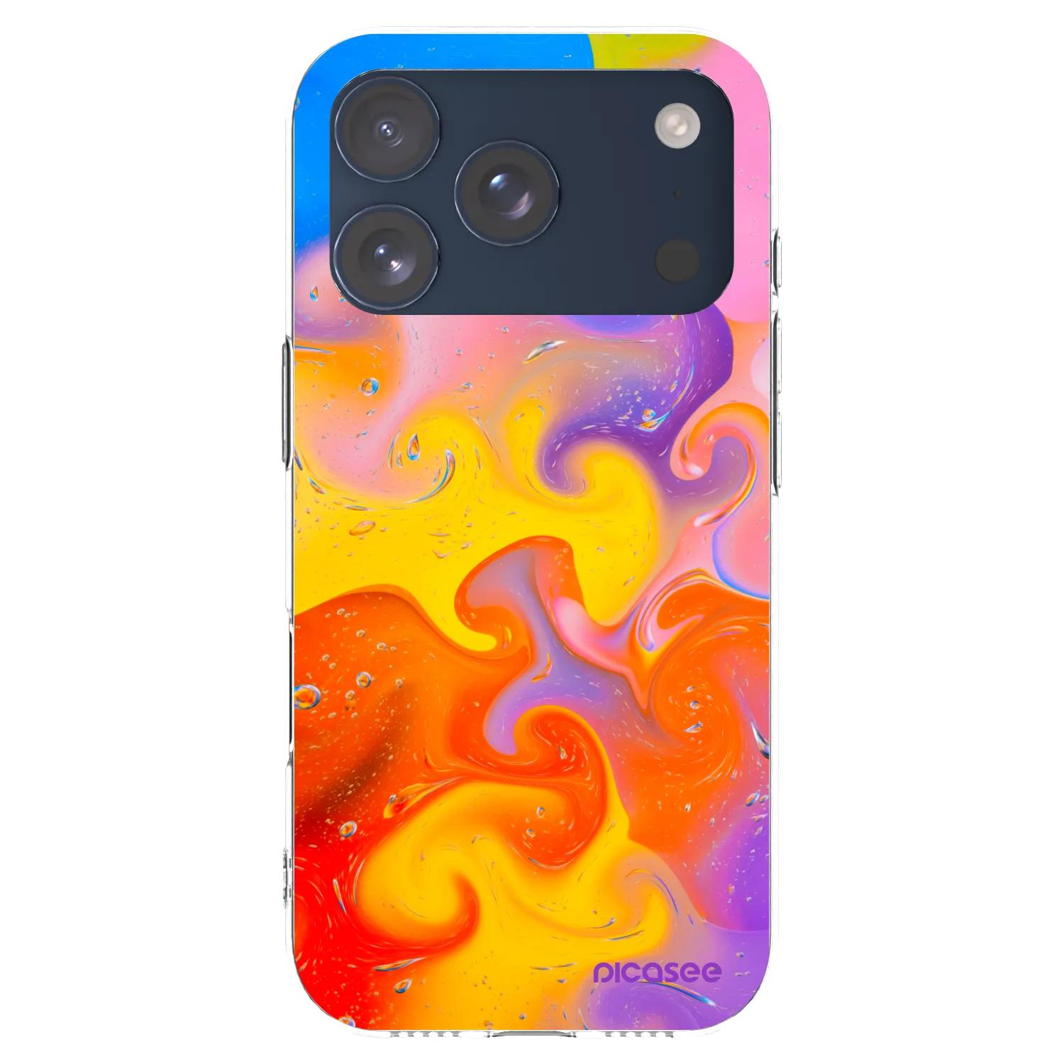 Picasee átlátszó szilikon tok az alábbi mobiltelefonokra Apple iPhone 17 Pro - Bubbles
