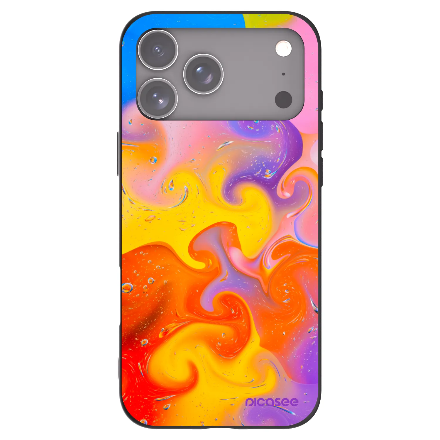 Picasee fekete szilikon tok az alábbi mobiltelefonokra Apple iPhone 17 Pro Max - Bubbles