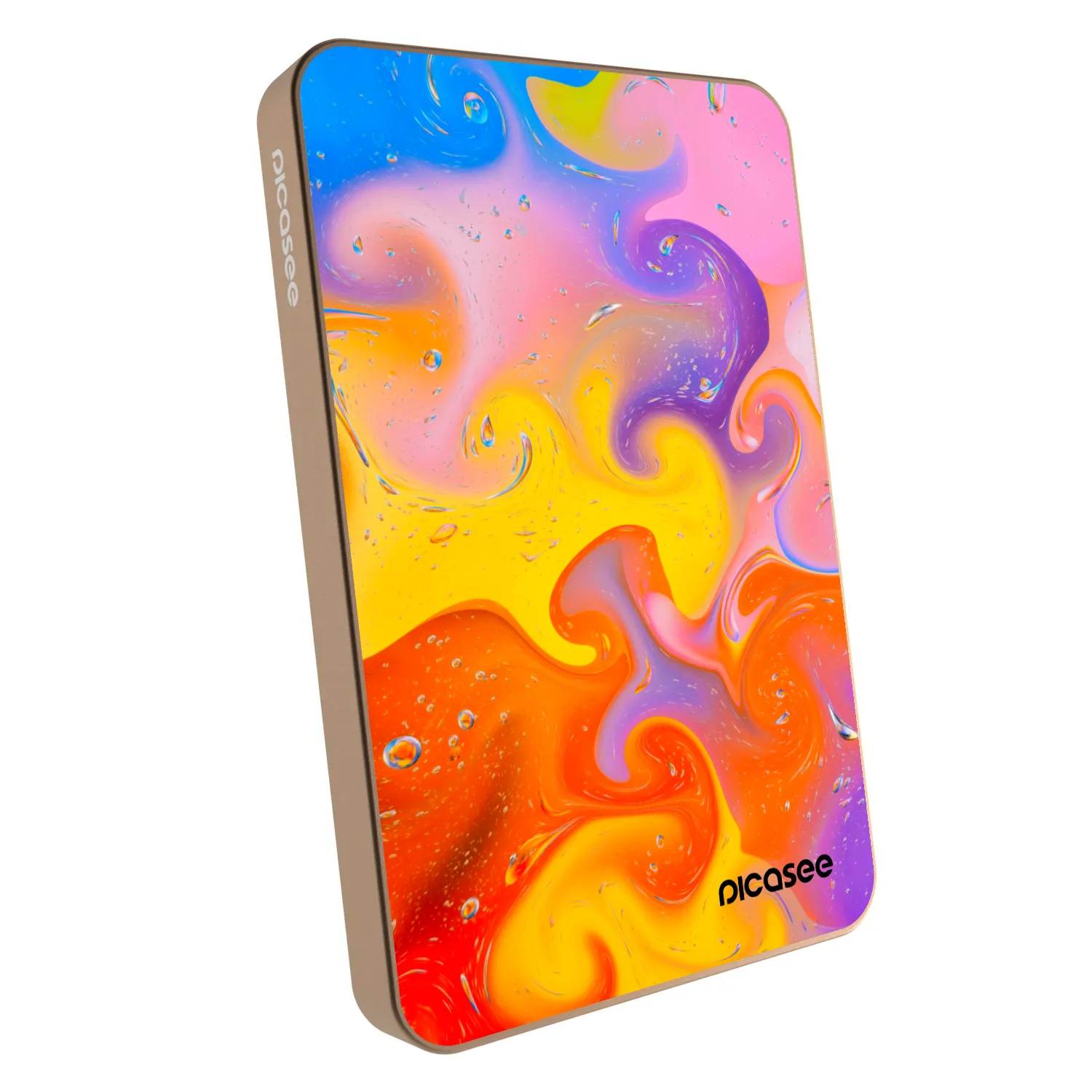 Picasee Powerbank MagSafe 5 000 mAh Aranysárga - Bubbles