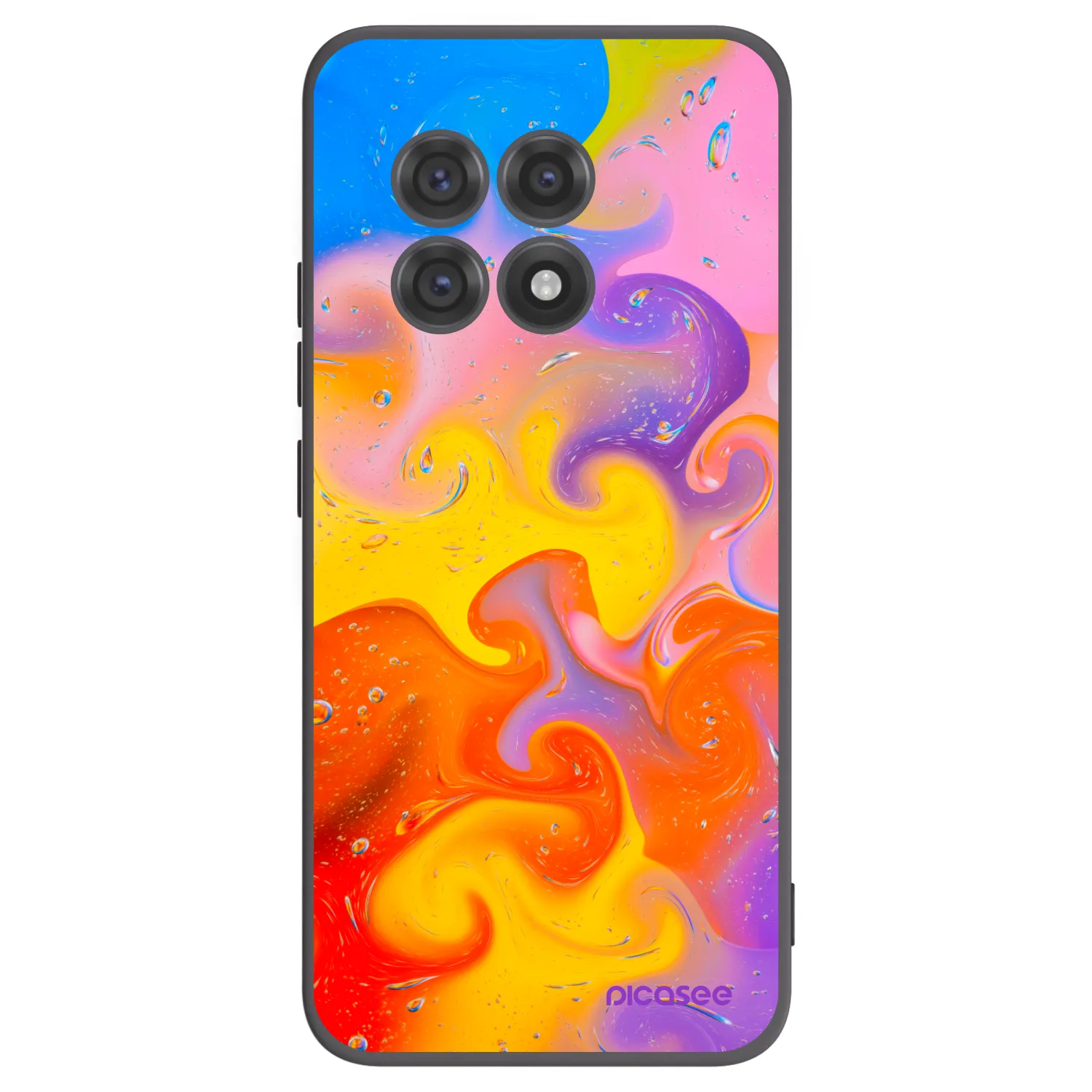 Picasee fekete szilikon tok az alábbi mobiltelefonokra OnePlus 13R 5G - Bubbles