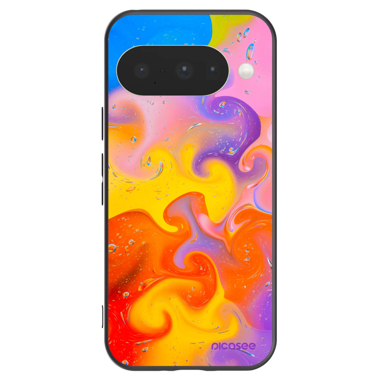 Picasee fekete szilikon tok az alábbi mobiltelefonokra Google Pixel 10 - Bubbles