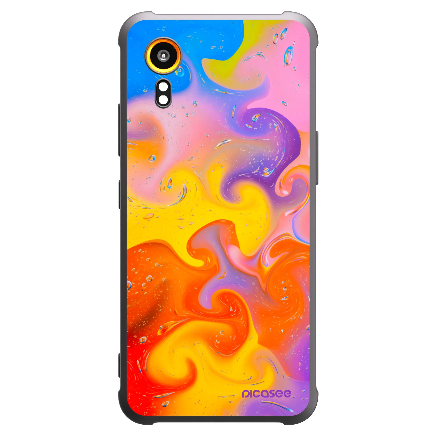 Picasee fekete szilikon tok az alábbi mobiltelefonokra Samsung Galaxy Xcover 7 - Bubbles