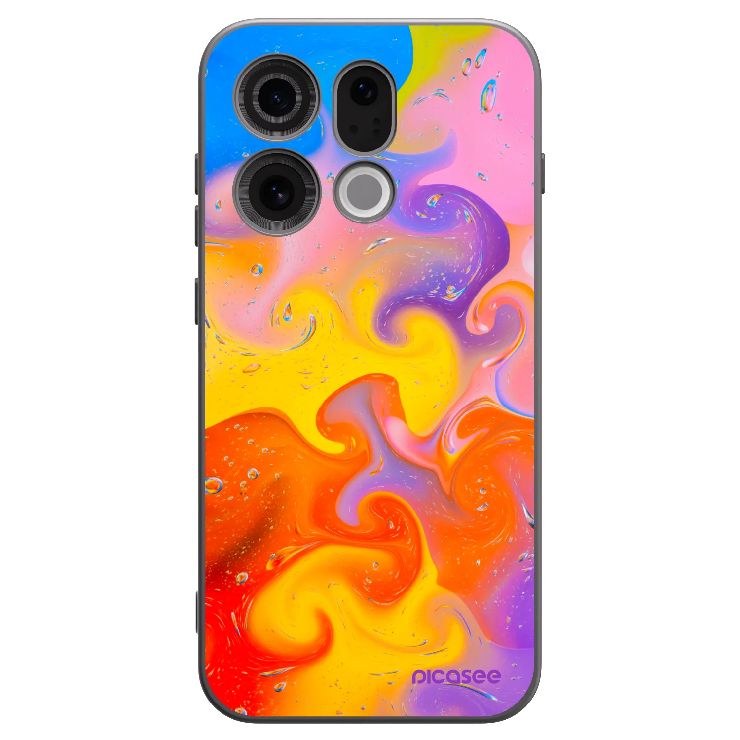 Picasee fekete szilikon tok az alábbi mobiltelefonokra OPPO Find X9 - Bubbles