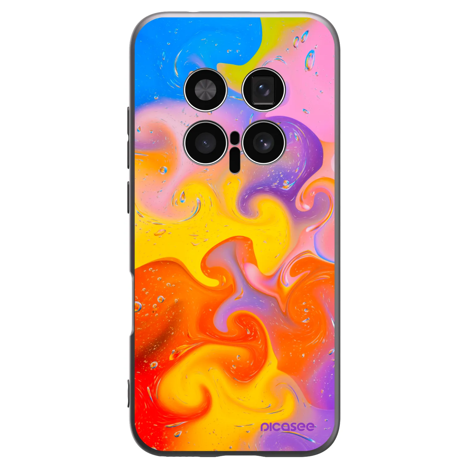 Picasee fekete szilikon tok az alábbi mobiltelefonokra Honor Magic8 Pro 5G - Bubbles