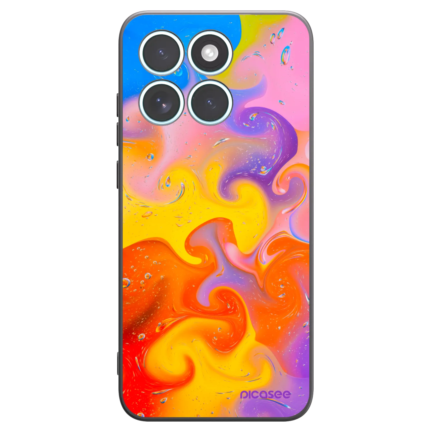 Picasee fekete szilikon tok az alábbi mobiltelefonokra Motorola Edge 70 Fusion - Bubbles