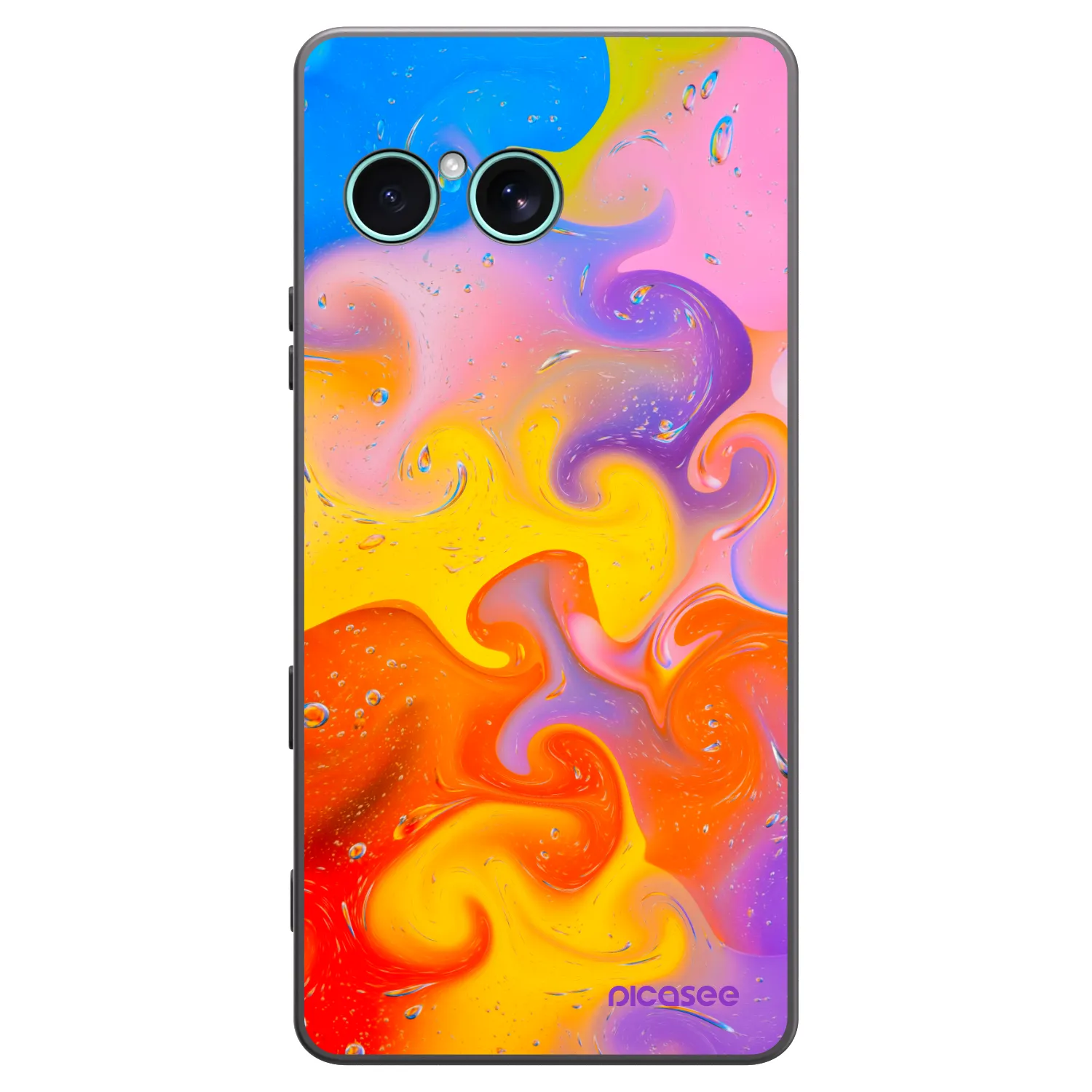 Picasee fekete szilikon tok az alábbi mobiltelefonokra Sony Xperia 10 VII - Bubbles