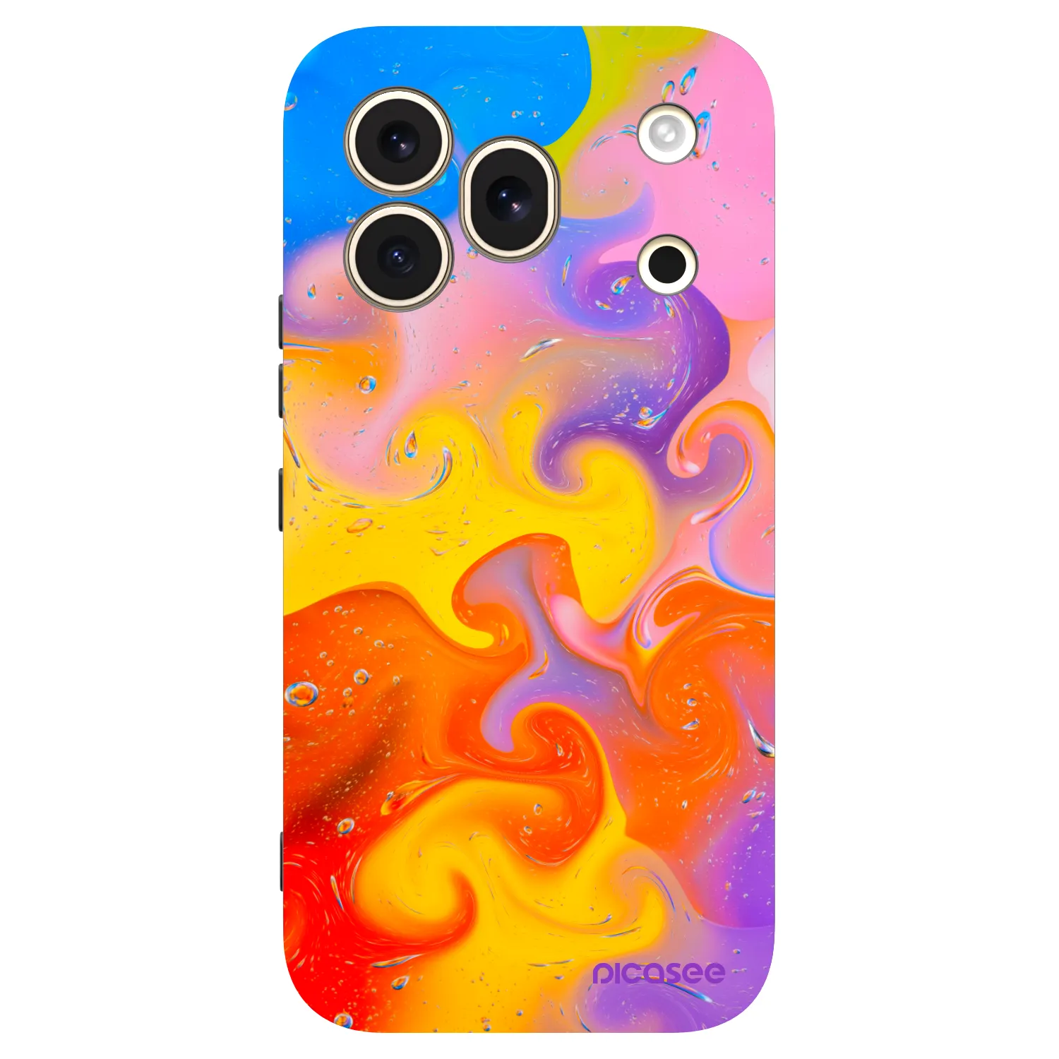 Picasee fekete szilikon tok az alábbi mobiltelefonokra Honor 600 Pro - Bubbles
