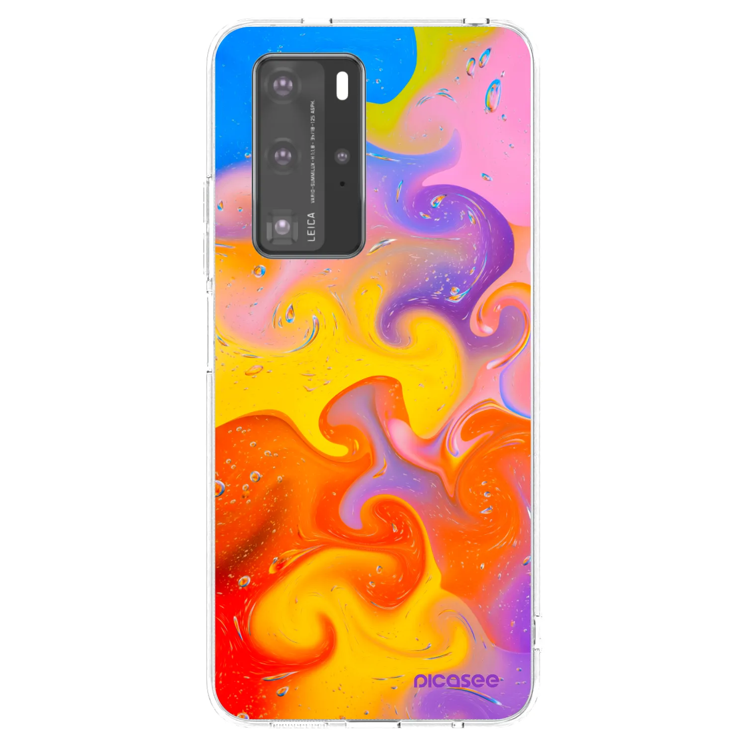 Picasee átlátszó szilikon tok az alábbi mobiltelefonokra Huawei P40 Pro - Bubbles