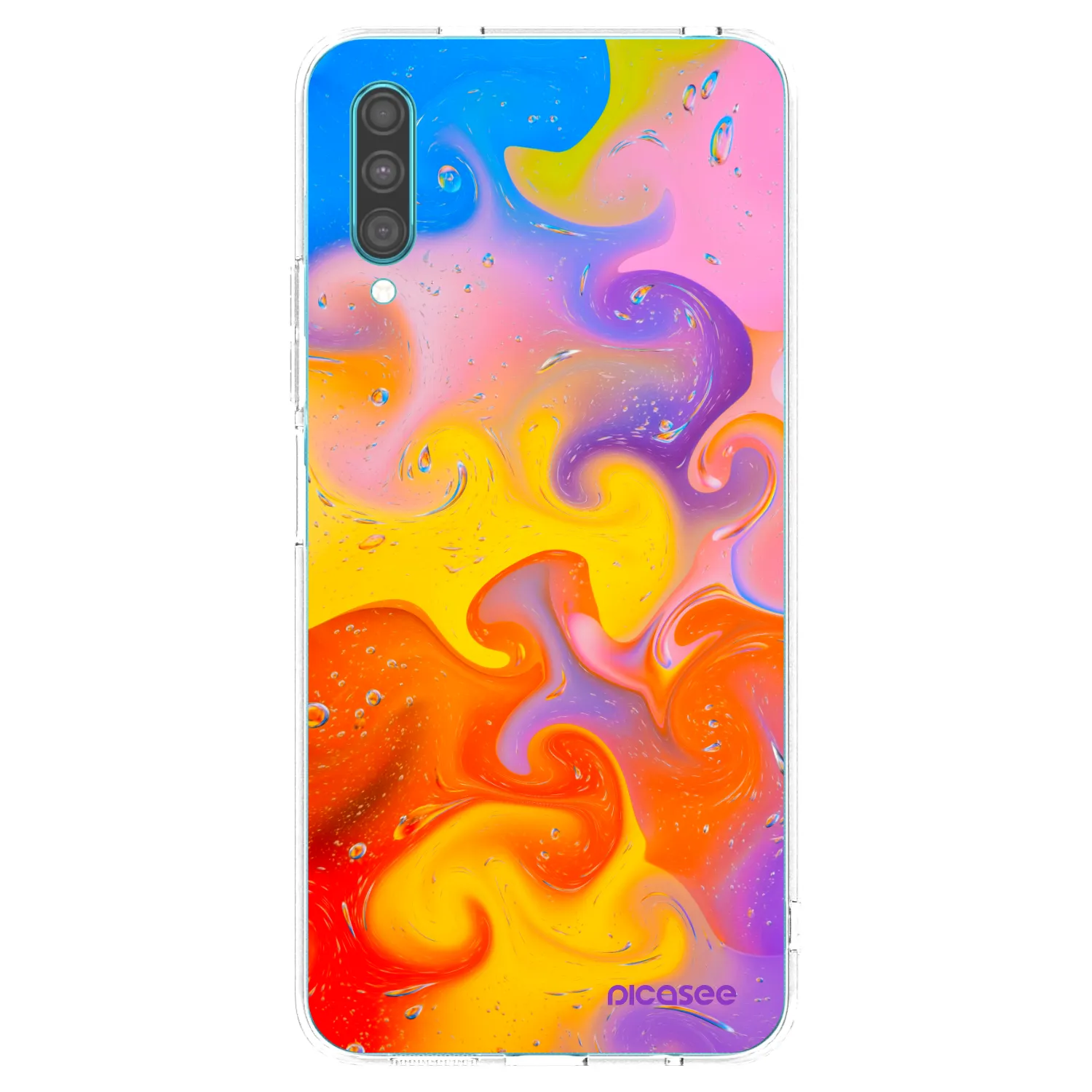 Picasee átlátszó szilikon tok az alábbi mobiltelefonokra Samsung Galaxy A30s A307F - Bubbles