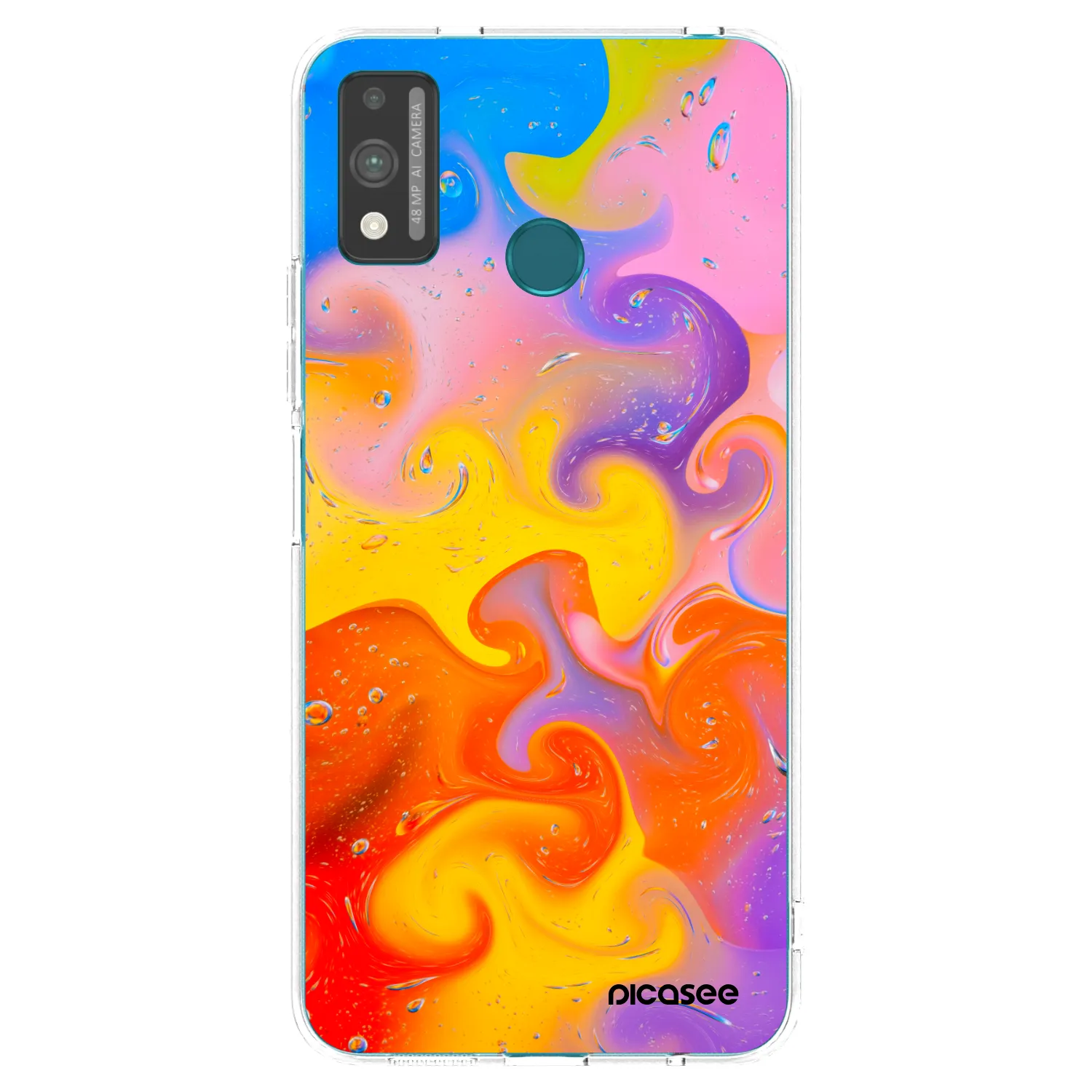 Picasee átlátszó szilikon tok az alábbi mobiltelefonokra Honor 9X Lite - Bubbles