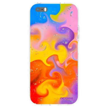 Picasee átlátszó szilikon tok az alábbi mobiltelefonokra Apple iPhone 5/5S/SE - Bubbles
