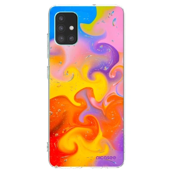 Picasee átlátszó szilikon tok az alábbi mobiltelefonokra Samsung Galaxy M51 M515F - Bubbles