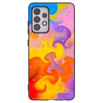 Picasee fekete szilikon tok az alábbi mobiltelefonokra Samsung Galaxy A52 5G A525F - Bubbles