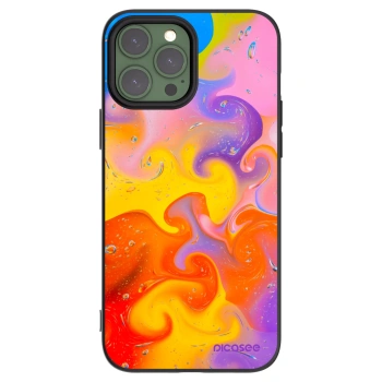 Picasee fekete szilikon tok az alábbi mobiltelefonokra Apple iPhone 13 Pro Max - Bubbles