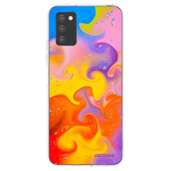 Picasee átlátszó szilikon tok az alábbi mobiltelefonokra Samsung Galaxy A02s A025G - Bubbles