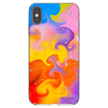 Picasee átlátszó szilikon tok az alábbi mobiltelefonokra Apple iPhone XS Max - Bubbles