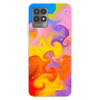 Picasee átlátszó szilikon tok az alábbi mobiltelefonokra Realme 8i - Bubbles