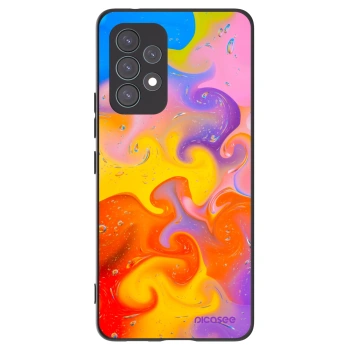Picasee fekete szilikon tok az alábbi mobiltelefonokra Samsung Galaxy A53 5G A536 - Bubbles