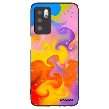 Picasee fekete szilikon tok az alábbi mobiltelefonokra OPPO A16s - Bubbles