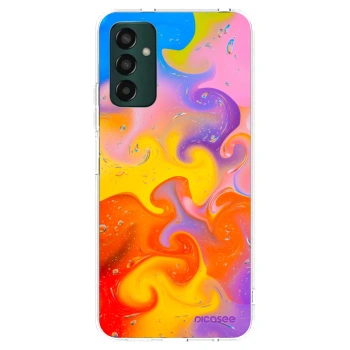 Picasee átlátszó szilikon tok az alábbi mobiltelefonokra Samsung Galaxy M13 M135F - Bubbles
