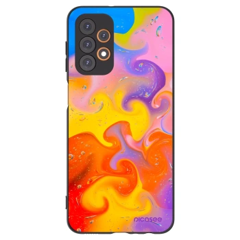 Picasee fekete szilikon tok az alábbi mobiltelefonokra Samsung Galaxy A23 A236B 5G - Bubbles