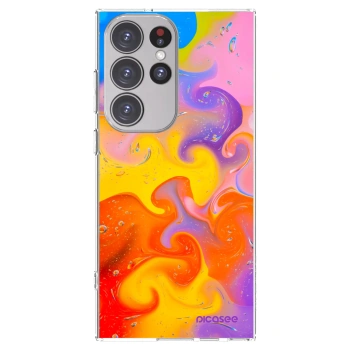 Picasee átlátszó szilikon tok az alábbi mobiltelefonokra Samsung Galaxy S23 Ultra 5G - Bubbles