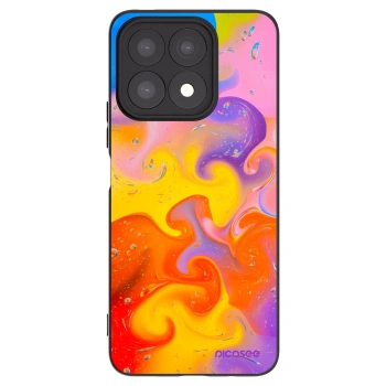 Picasee fekete szilikon tok az alábbi mobiltelefonokra Honor X8a - Bubbles