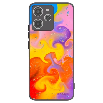 Picasee fekete szilikon tok az alábbi mobiltelefonokra Xiaomi Redmi 12 4G - Bubbles