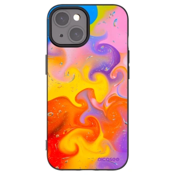 Picasee fekete szilikon tok az alábbi mobiltelefonokra Apple iPhone 15 - Bubbles