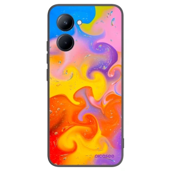 Picasee fekete szilikon tok az alábbi mobiltelefonokra Realme C33 (2023) - Bubbles