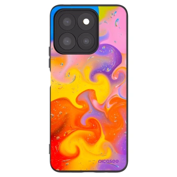 Picasee fekete szilikon tok az alábbi mobiltelefonokra Honor X8b - Bubbles